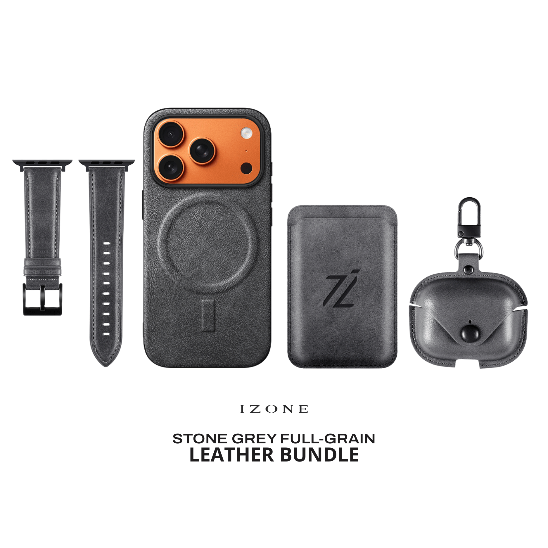 IZONE Full Leather Set - Stone Grey