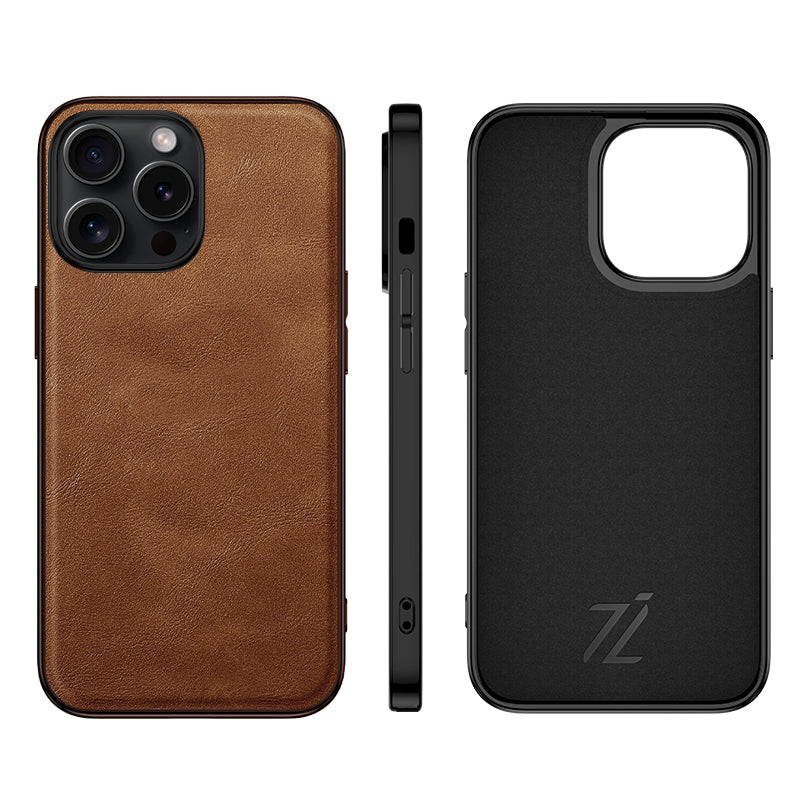 IZONE Slim Leather Case – Classic Brown