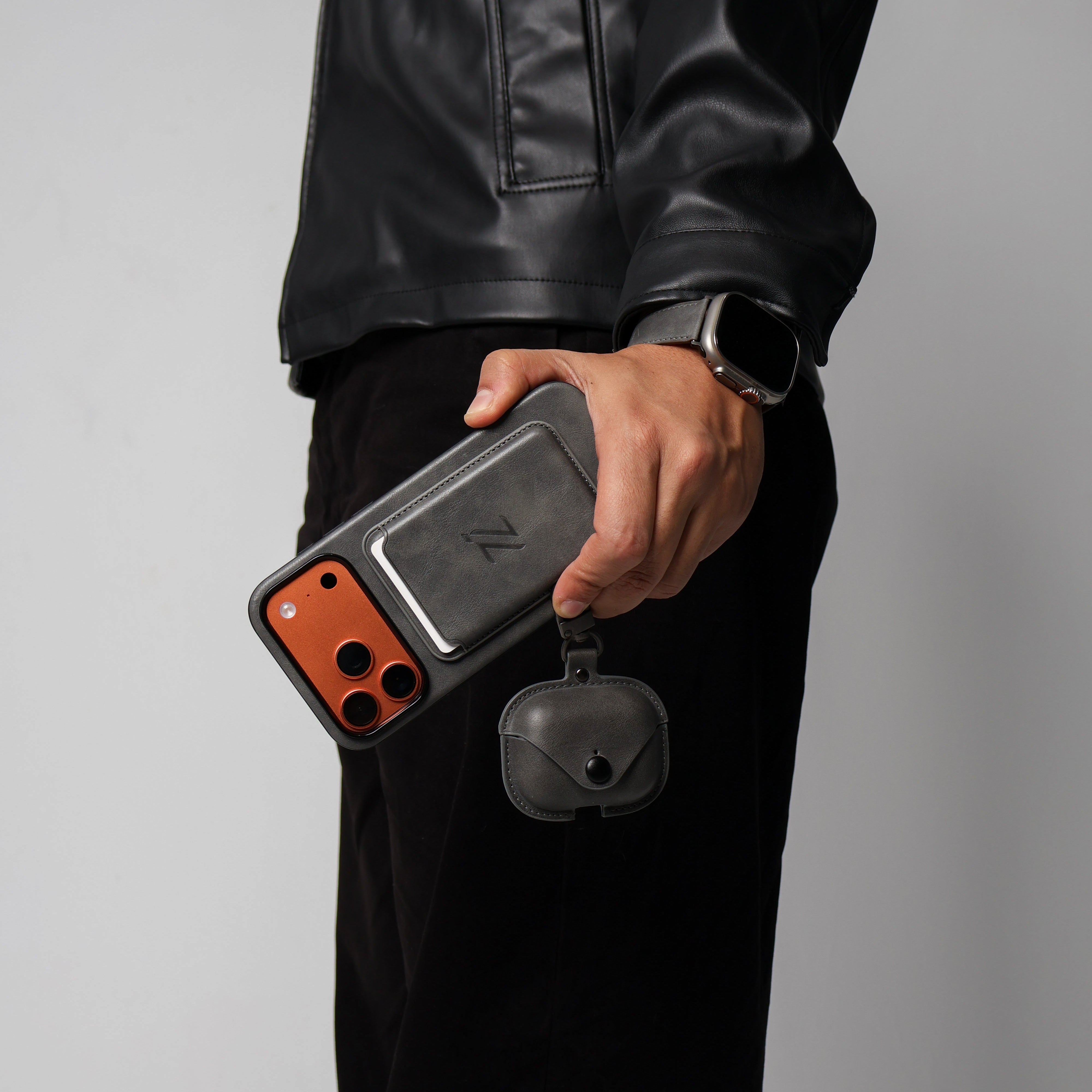 GIFT PACKAGE - IZONE Full Leather Set - STONE GREY