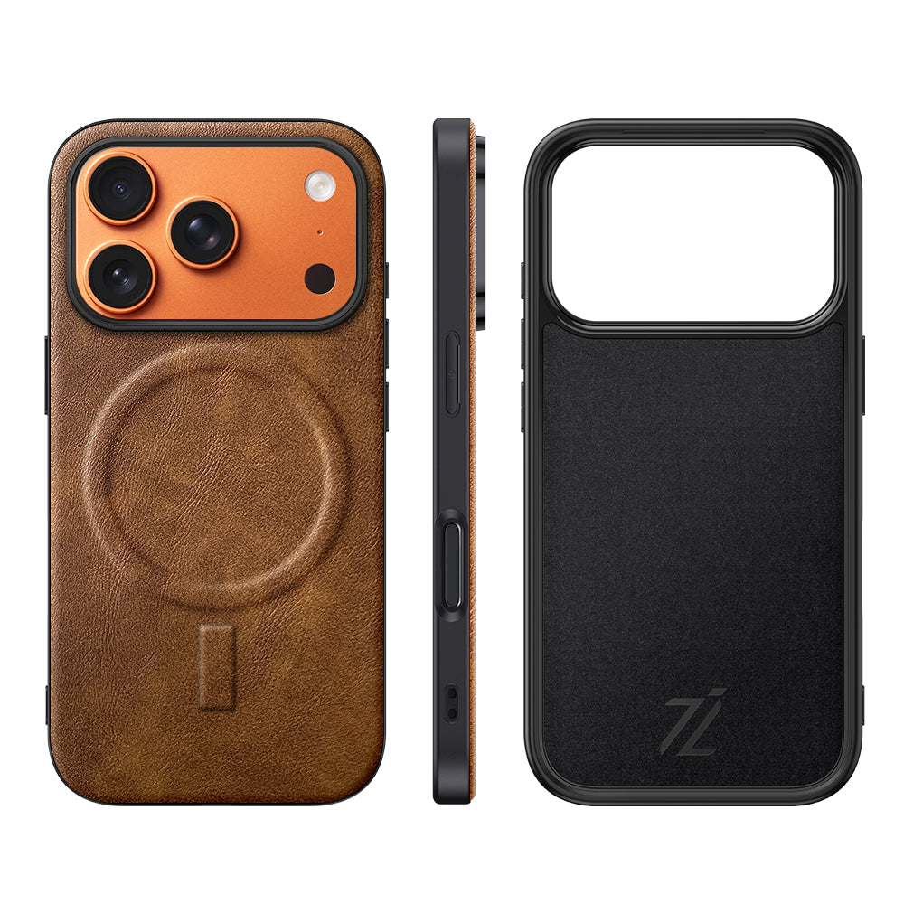 IZONE MagSafe Slim Leather Case – Classic Brown