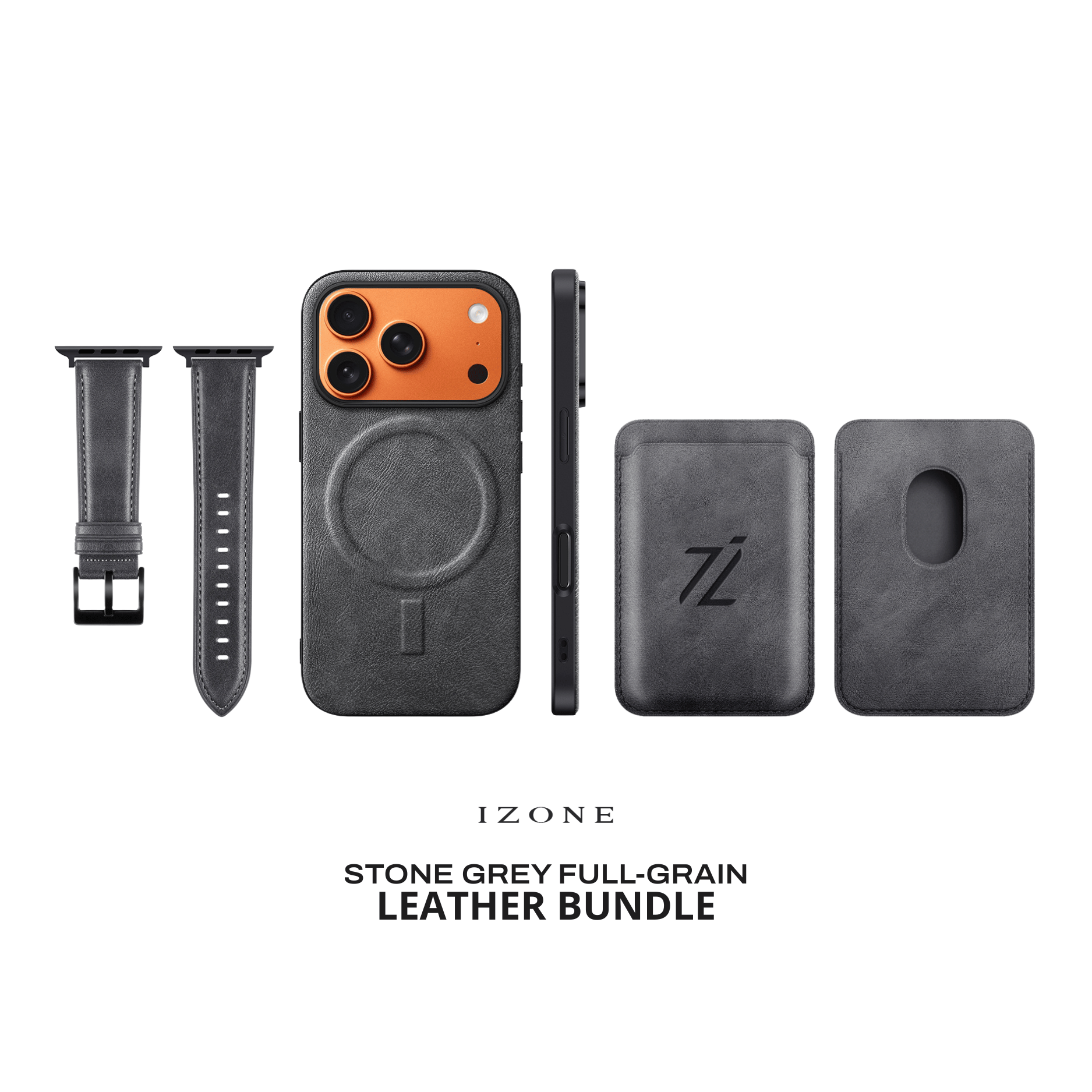 Stone Grey - IZONE Magsafe Case + Apple Watch Strap