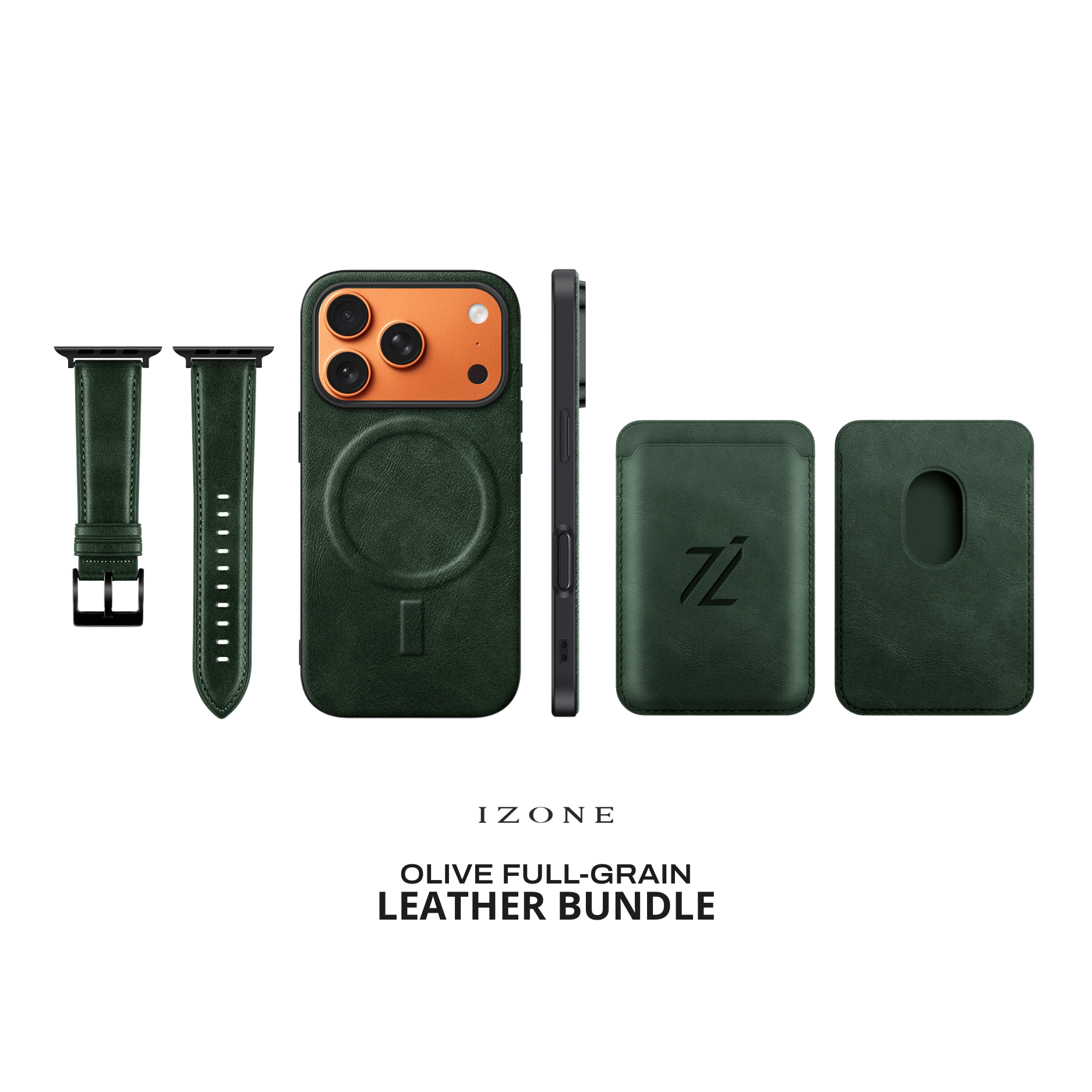 Olive - IZONE Magsafe Case + Apple Watch Strap