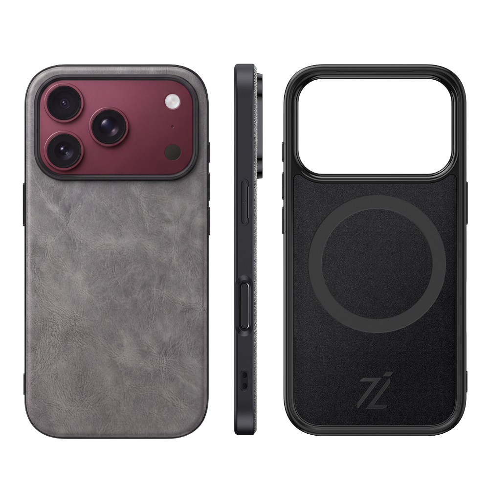 IZONE Slim Leather Case – Stone Grey