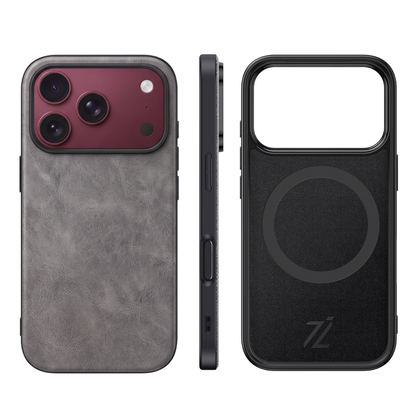IZONE Slim Leather Case – Stone Grey