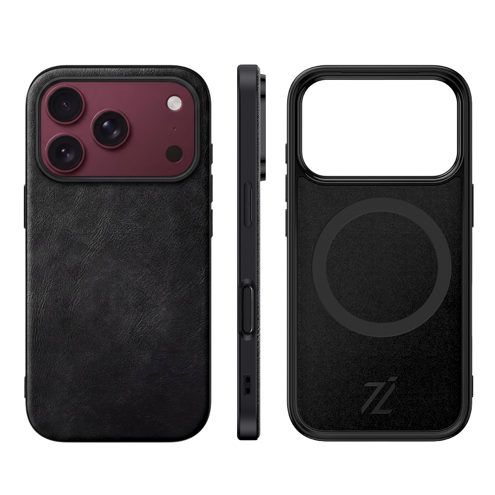 IZONE Slim Leather Case - Jet Black