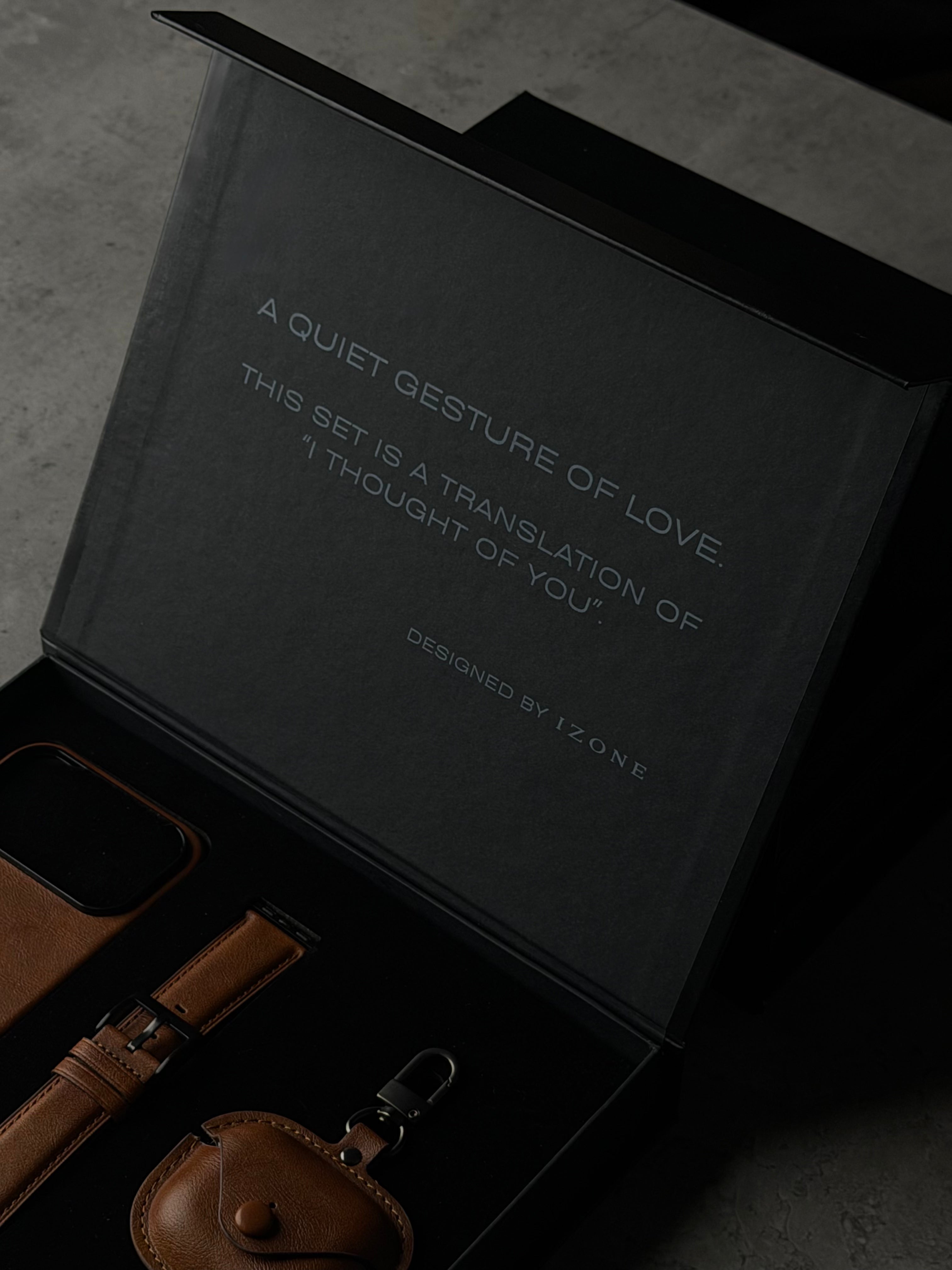 GIFT PACKAGE - IZONE Full Leather Set - Classic Brown