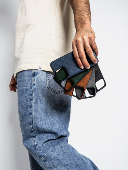 IZONE Slim Leather Case – Navy