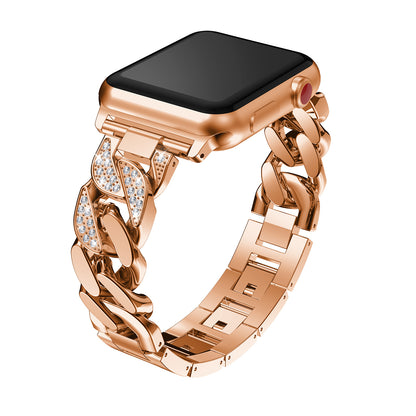 Apple Watch Stainless Steel Chain Mirror-Diamond Strap.