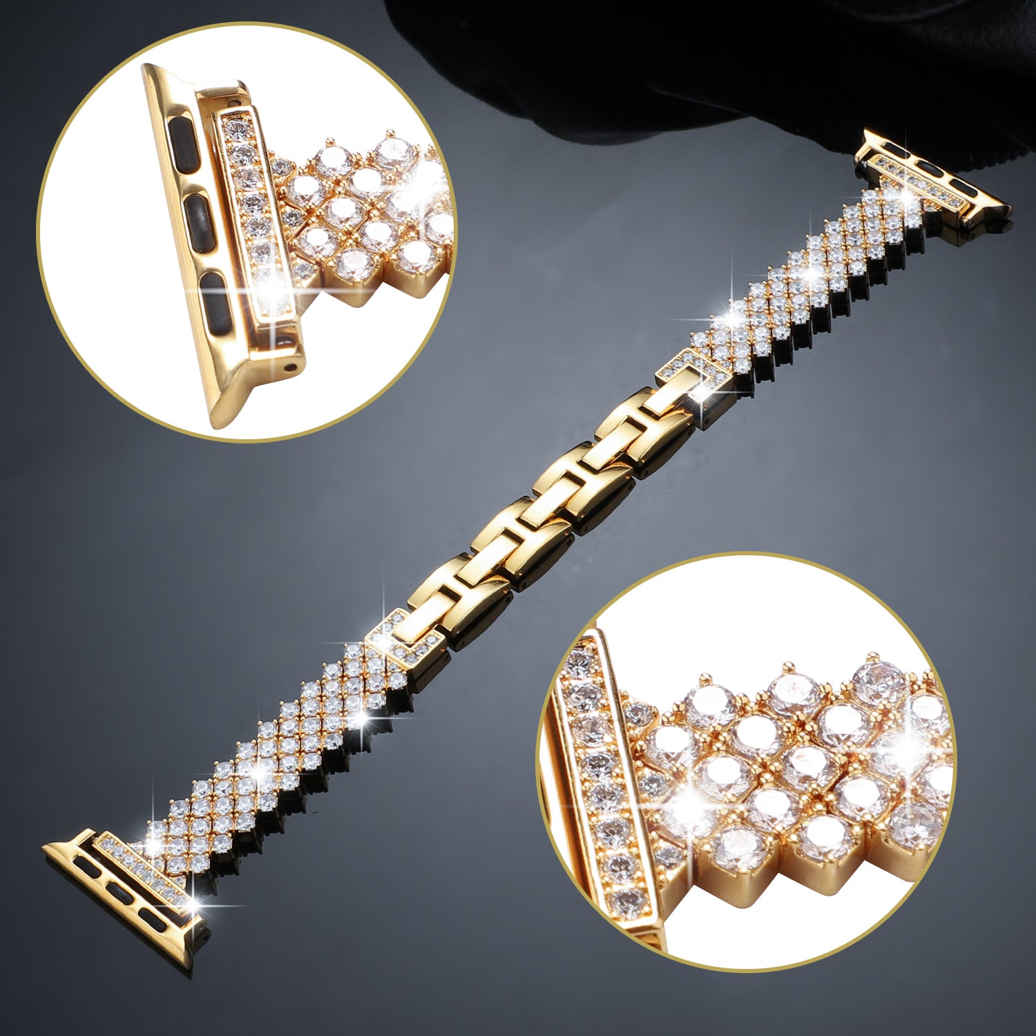 Apple Watch Luxury Mirror Diamond Strap.