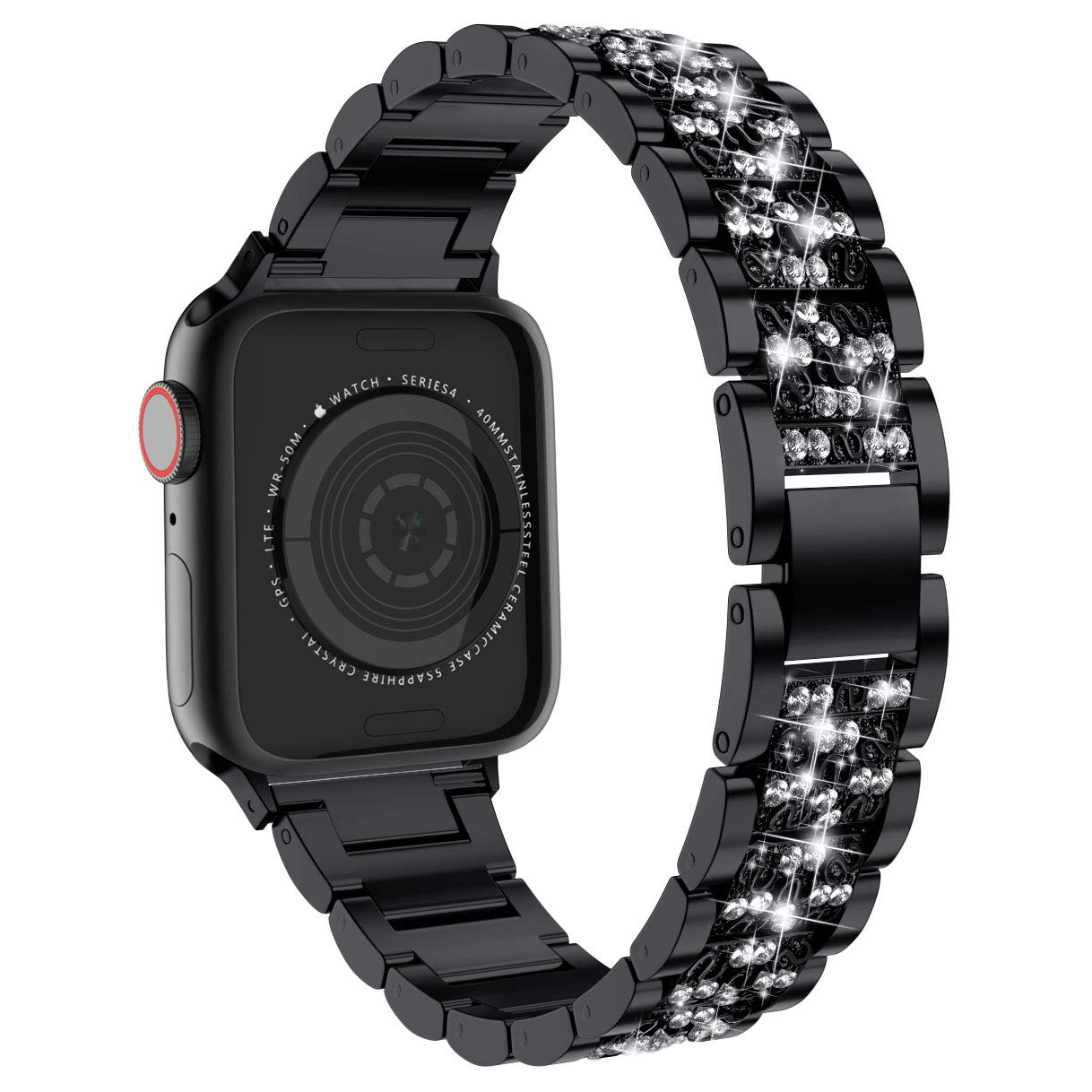 Apple Watch Stainless Steel Mirror-Diamond Strap.