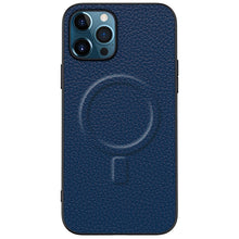 Load image into Gallery viewer, iPhone Textured Leather Case Designed For MagSafe Chargers.
